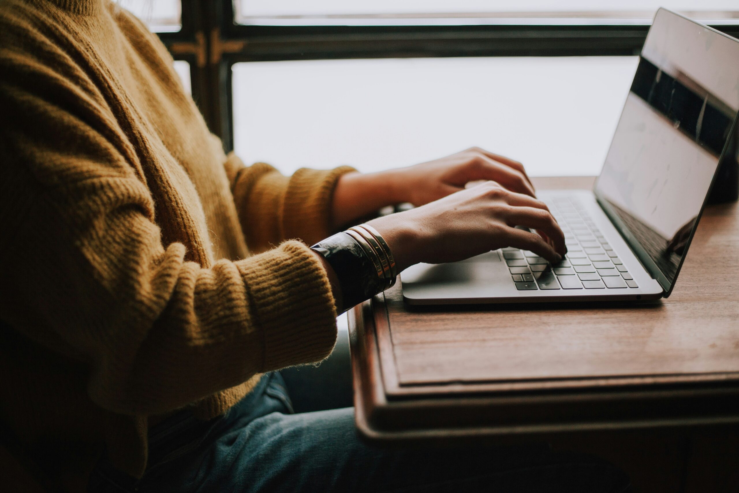 Image of typing copywriting and content writing
